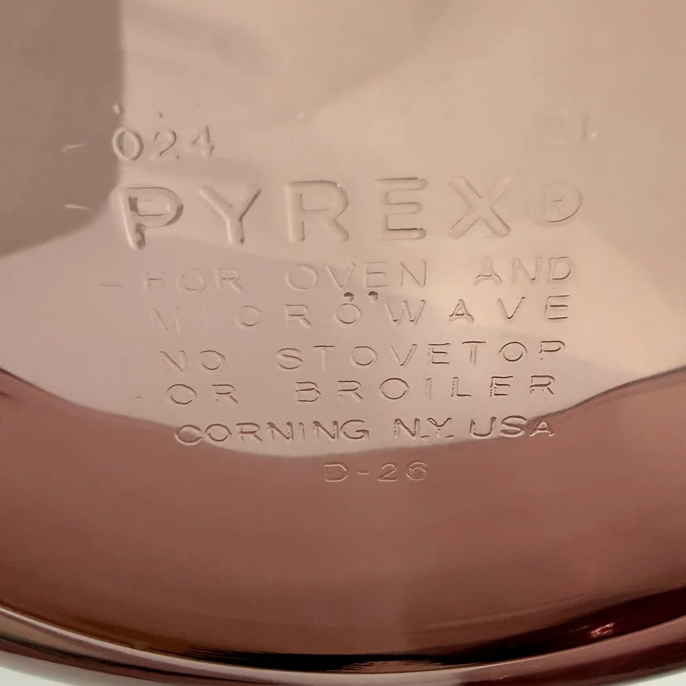 Pyrex Visions Cranberry Glass 2 Quart Round Casserole Dish with Lid 024 USA